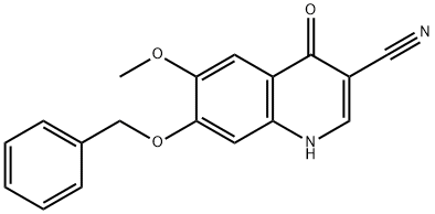 3-Quinolinecarbonitrile, 1,4-dihydro-6-Methoxy-4-oxo-7-(phenylMethoxy)- 구조식 이미지