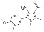 1-[4-amino-5-(4-methoxy-3-methyl-phenyl)-2-methyl-1H-pyrrol-3-yl]ethan one Structure