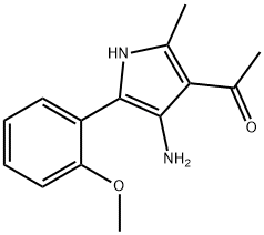 1-[4-amino-5-(2-methoxyphenyl)-2-methyl-1H-pyrrol-3-yl]ethanone 구조식 이미지