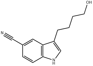 1H-Indole-5-carbonitrile, 3-(4-hydroxybutyl)- Structure