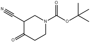 3-CYANO-4-OXO-PIPERIDINE-1-CARBOXYLIC ACID TERT-BUTYL ESTER 구조식 이미지