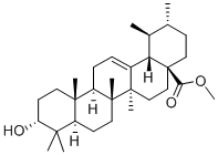 3-HYDROXY-(3ALPHA)-URS-12-EN-28-OIC ACID METHYL ESTER Structure