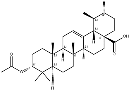 3-아세틸록시-(3ALPHA)-URS-12-EN-28-OICACID 구조식 이미지