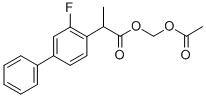 아세톡시메틸2-(2-플루오로-4-비페닐릴)프로피오네이트 구조식 이미지