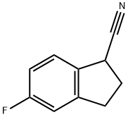 2,3-DIHYDRO-5-FLUORO-1H-INDENE-1-CARBONITRILE Structure