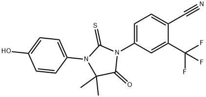 4-(3-(4-hydroxyphenyl)-4,4-diMethyl-5-oxo-2-thioxoiMidazolidin-1-yl)-2-(trifluoroMethyl)benzonitrile 구조식 이미지