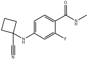 4-(1-CYANOCYCLOBUTYLAMINO)-2-FLUORO-N-METHYLBENZAMIDE Structure