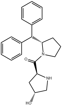 ((S)-2-Benzhydrylpyrrolidin-1-yl)((2S,4R)-4-hydroxypyrrolidin-2-yl)-methanone Structure