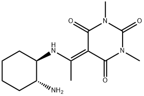 5-[1-[[(1R,2R)-2-aMinocyclohexyl]aMino]ethylidene]-1,3-diMethyl-2,4,6(1H,3H,5H)-PyriMidinetrione Structure