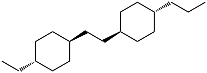 4-프로필-[2-(트랜스-4-에틸사이클로헥실)에틸]사이클로헥산 구조식 이미지