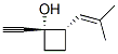 Cyclobutanol, 1-ethynyl-2-(2-methyl-1-propenyl)-, trans- (9CI) Structure