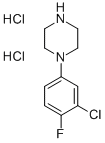 1-(3-CHLORO-4-FLUOROPHENYL)PIPERAZINE DIHYDROCHLORIDE 구조식 이미지