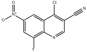 3-Quinolinecarbonitrile, 4-chloro-8-fluoro-6-nitro- Structure