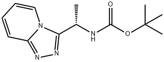 (S)-tert-부틸1-([1,2,4]트리아졸로[4,3-a]피리딘-3-일)에틸카르바메이트 구조식 이미지