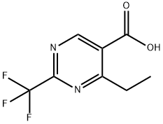 4-에틸-2-트리플루오로메틸-피리미딘-5-카르복실산 구조식 이미지