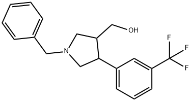 3-Pyrrolidinemethanol, 1-(phenylmethyl)-4-[3-(trifluoromethyl)phenyl]- Structure