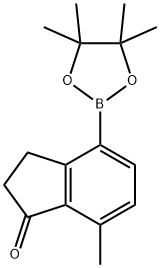 7-Methyl-(4-(4,4,5,5-tetramethyl1,3,2-dioxaboralan-2-yl)-2,3-dihydroinden-1-one 구조식 이미지