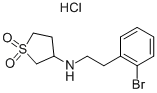 [2-(2-브로모-페닐)-에틸]-(1,1-디옥소-테트라히드로티오펜-3-일)-아민염산염 구조식 이미지