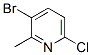 3-브로모-6-클로로-2-메틸-피리딘 구조식 이미지