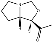 Ethanone, 1-(tetrahydro-1-methyl-1H,3H-pyrrolo[1,2-c]oxazol-1-yl)-, (1R-cis)- 구조식 이미지