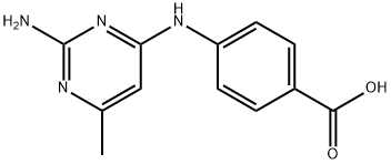 2-Amino-4-(p-carboxyanilino)-6-methylpyrimidine Structure