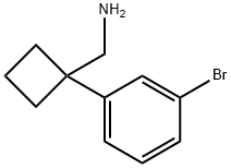 [1-(3-브로모페닐)사이클로부틸]메타민 구조식 이미지