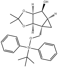 (1R,2R,3S,4S,5S)-1-(tert-Butyldiphenyl)silyloxyMethyl-2,3-dioxy-O,O-isopropylidenebicyclo[3.1.0]hexan-4-ol Structure