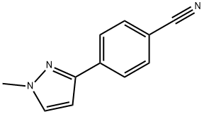 4-(1-메틸-1H-피라졸-3-일)벤조니트릴 구조식 이미지