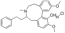 6,7,8,9-tetrahydro-2,12-dimethoxy-7-methyl-6-phenethyl-5H-dibenz[d,f]azonin-1-ol hydrochloride 구조식 이미지