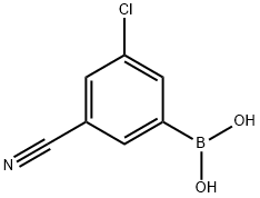 (3-클로로-5-시아노페닐)붕소산 구조식 이미지