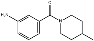 (3-AMINOPHENYL)(4-METHYL-1-PIPERIDINYL)METHANONE Structure