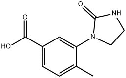 4-메틸-3-(2-옥소이미다졸리딘-1-일)벤조산 구조식 이미지