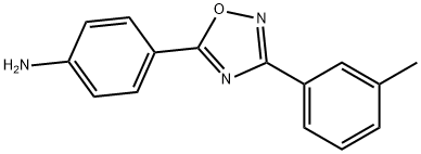 4-[3-(3-methylphenyl)-1,2,4-oxadiazol-5-yl]aniline 구조식 이미지