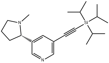 3-[(2S)-1-Methyl-2-pyrrolidinyl]-5-[2-[tris(1-Methylethyl)silyl]ethynyl]-pyridine 구조식 이미지