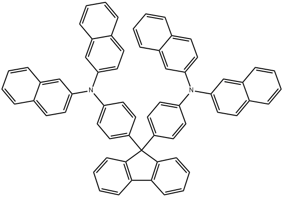 9,9-Bis[4-(N,N-bis-naphthalen-2-yl-amino)phenyl]-9H-fluorene Structure