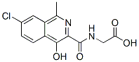 글리신,N-[(7-클로로-4-히드록시-1-메틸-3-이소퀴놀리닐)카르보닐]- 구조식 이미지