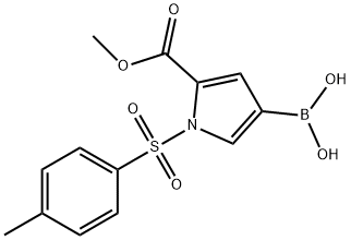 5-(Methoxycarbonyl)-1-tosyl-1H-pyrrol-3-yl-3-boronic acid 구조식 이미지