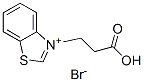 3-(2-carboxyethyl)benzothiazolium bromide Structure