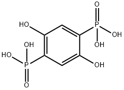 2,5-Dihydroxy-1,4-benzenediphosphonic acid 구조식 이미지