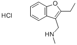 N-[(2-ETHYL-1-BENZOFURAN-3-YL)METHYL]-N-METHYLAMINE HYDROCHLORIDE 구조식 이미지