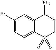 6-bromo-3,4-dihydro-2H-S,S-Di-oxo-thiochromen-4-amine hydrochloride Structure