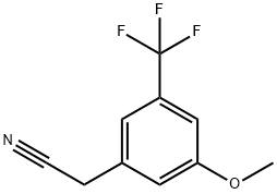 3-메톡시-5-(트리플루오로메틸)벤질시안화물,3-(시아노메틸)-5-메톡시벤조트리플루오라이드 구조식 이미지