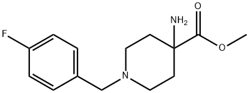4-AMINO-1-(4-FLUORO-BENZYL)-PIPERIDINE-4-CARBOXYLIC ACID METHYL ESTER DIHYDROCHLORIDE 구조식 이미지