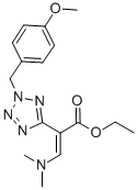 3-DIMETHYLAMINO-2-[2-(4-METHOXY-BENZYL)-2H-TETRAZOL-5-YL]-ACRYLIC ACID ETHYL ESTER Structure