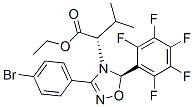 (S)-ETHYL 2-((R)-3-(4-BROMOPHENYL)-5-(PERFLUOROPHENYL)-1,2,4-OXADIAZOL-4(5H)-YL)-3-METHYLBUTANOATE 구조식 이미지