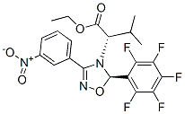 (S)-ETHYL 3-METHYL-2-((R)-3-(3-NITROPHENYL)-5-(PERFLUOROPHENYL)-1,2,4-OXADIAZOL-4(5H)-YL)BUTANOATE 구조식 이미지