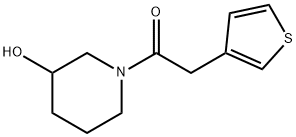 1-(3-Hydroxy-piperidin-1-yl)-2-thiophen-3-yl-ethanone, 98+% C11H15NO2S, MW: 225.31 Structure