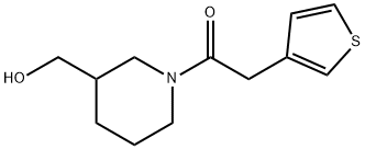 1-(3-하이드록시메틸-피페리딘-1-일)-2-티오펜-3-일-에타논 구조식 이미지