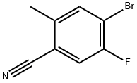 4-BROMO-5-FLUORO-2-METHYLBENZONITRILE Structure