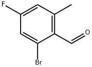 2-BROMO-4-FLUORO-6-METHYLBENZALDEHYDE Structure